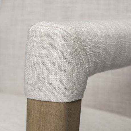 Palisades Cream Fabric Wrap Brown Wood Frame Dining Chair from Mercana - Luna Furniture