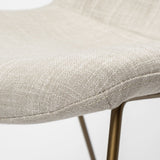 Sawyer I Beige Fabric Seat Gold Metal Frame Dining Chair, Set of 2 from Mercana - Luna Furniture