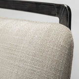 Kavalan 33.5" Total Height Beige Upholstered Seat Gray Metal Frame Counter Stool from Mercana - Luna Furniture