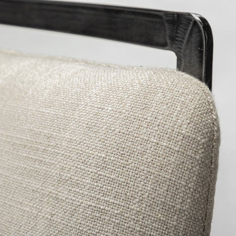 Kavalan 33.5" Total Height Beige Upholstered Seat Gray Metal Frame Counter Stool from Mercana - Luna Furniture