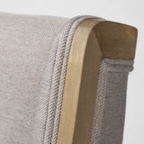 Tenton I Grey Fabric Wrap Brown Wooden Base Dining Chair, Set of 2 from Mercana - Luna Furniture
