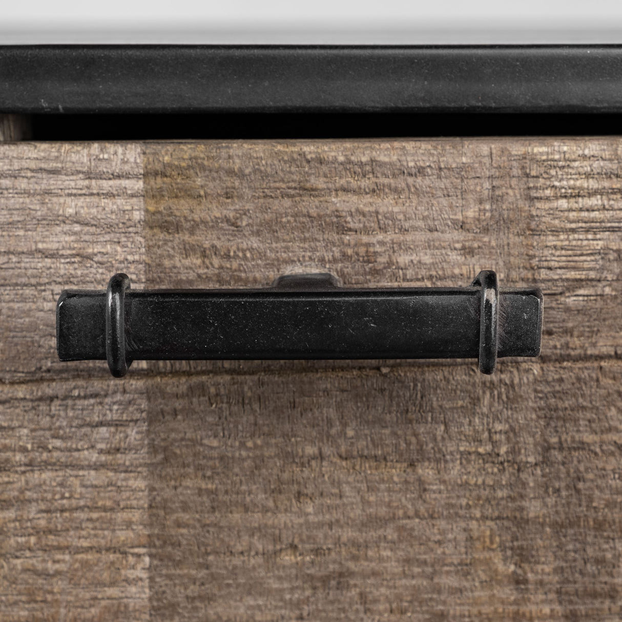 Alvin 82x20 Brown Solid Wood With Black Metal Frame 3 Drawer 2 Cabinet Door Sideboard from Mercana - Luna Furniture