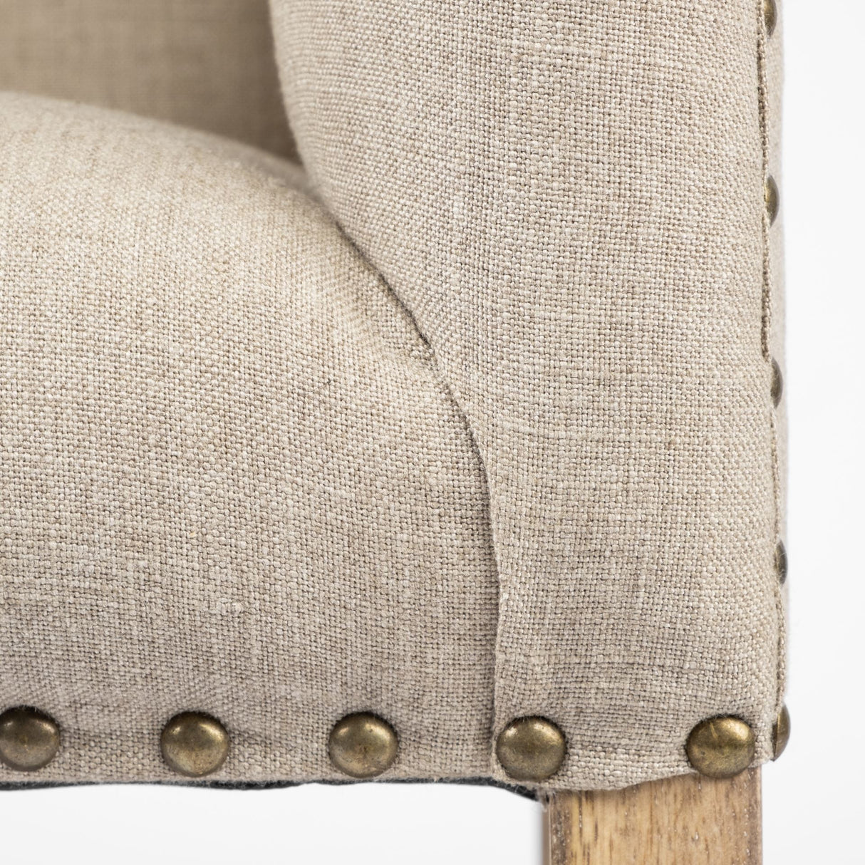 Bergen 60L x 19W Beige Fabric Covered Seat W/Brown Wood Frame Accent Bench from Mercana - Luna Furniture