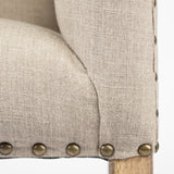 Bergen 60L x 19W Beige Fabric Covered Seat W/Brown Wood Frame Accent Bench from Mercana - Luna Furniture