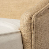Monmouth 30.5" Seat Height Cream/Beige Fabric Seat Brown Wood Frame Bar Stool from Mercana - Luna Furniture