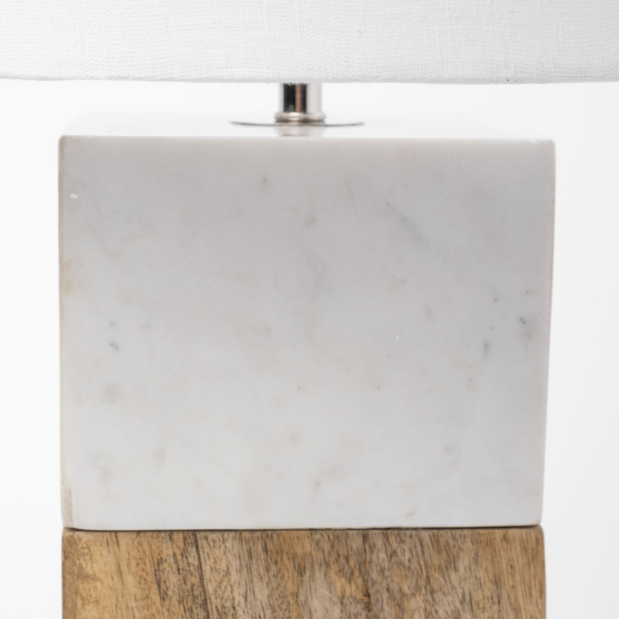 Woodrow (22.3"H) Light Brown Wood w/ White Accent Table Lamp from Mercana - Luna Furniture