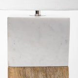 Woodrow (22.3"H) Light Brown Wood w/ White Accent Table Lamp from Mercana - Luna Furniture