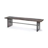 Ledger I 70L x 17W Brown Live-Edge Wooden Dining Bench from Mercana - Luna Furniture