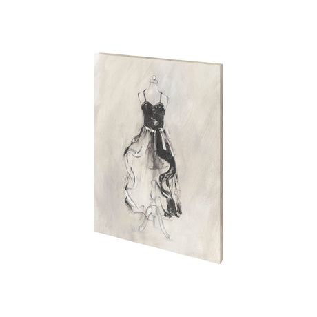 Black Evening Gown II by Ethan Harper a Hand Embellished Textured Canvas from Mercana - Luna Furniture