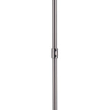 Anna (26"x14") Hanging Gun-Metal w/ Clear Glass Rods Six Bulb Chandelier from Mercana - Luna Furniture