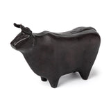 Taurus II 9L x 4W Black Cast Aluminum Bull Decorative Object from Mercana - Luna Furniture