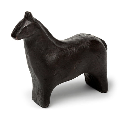 Sphynx II 7L x 2W Black Cast Aluminum Horse Shaped Object from Mercana - Luna Furniture
