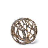 Sphaira Noir I Small 5L x 5W Gold Cast Aluminum Decorative Tree Branch Orb from Mercana - Luna Furniture