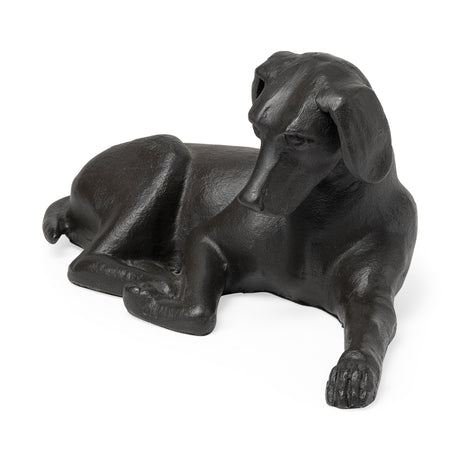 Czar 11L x 7W Black Metal Labrador Retriever from Mercana - Luna Furniture