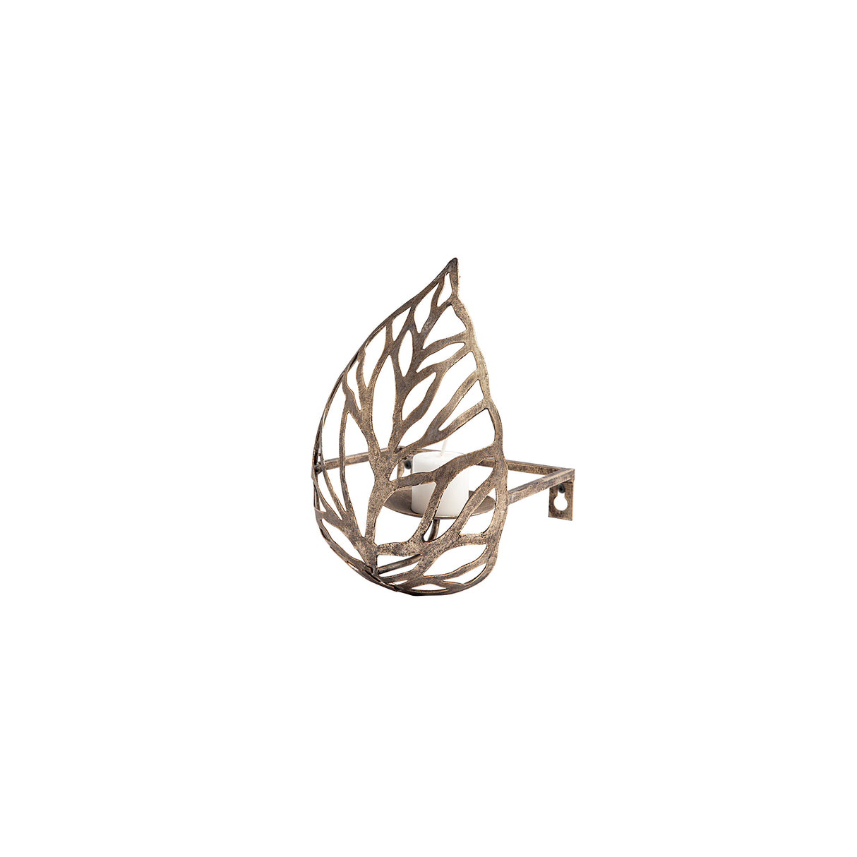 Lana I Single Champagne Toned Wall Candle Holder from Mercana - Luna Furniture