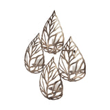 Lana II Set of 4 Champagne toned Wall Candle Holders from Mercana - Luna Furniture