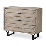 Giselle I 40L x 16W Light Brown Fir Veneer 3 Drawer Accent Cabinet from Mercana - Luna Furniture