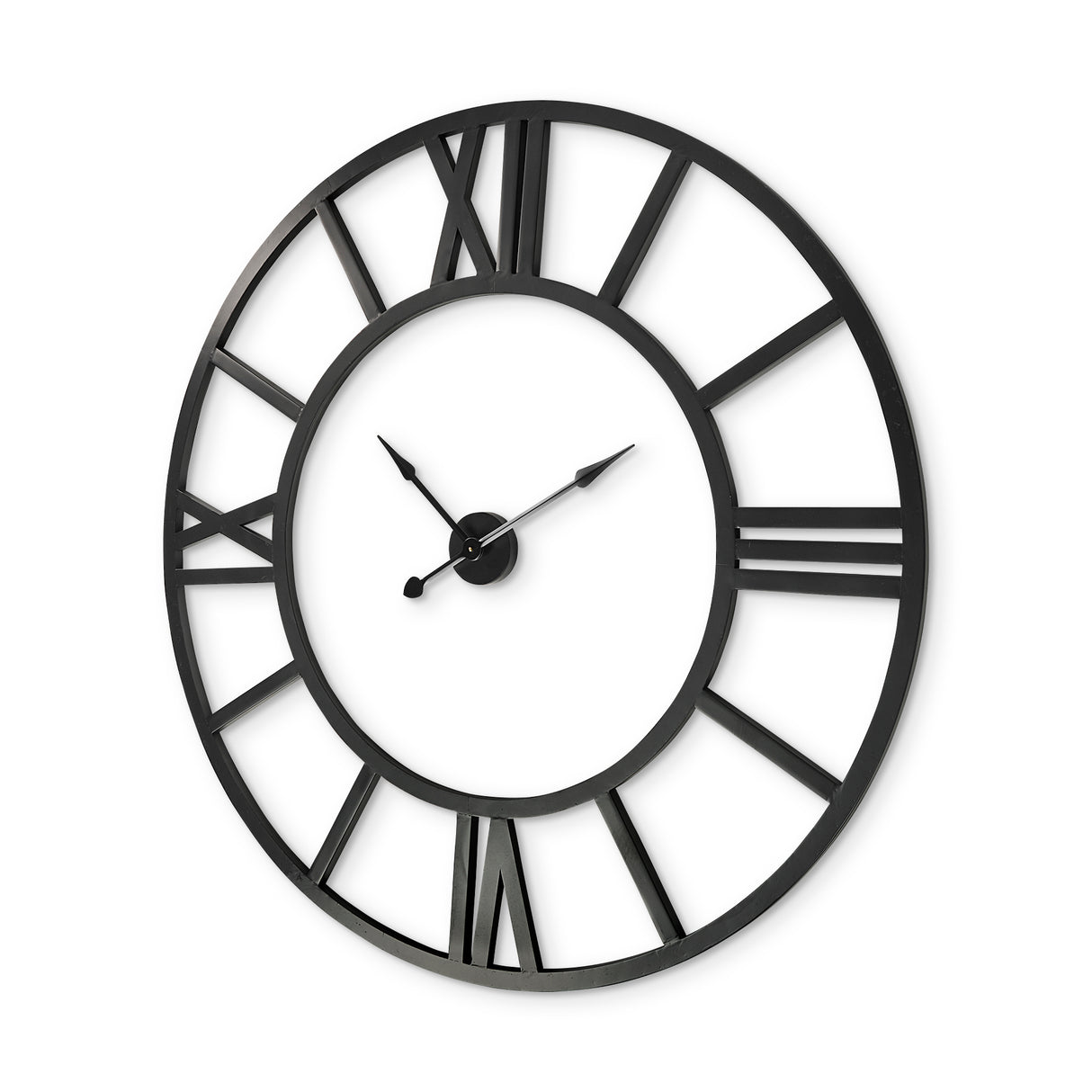 Stoke 54" Round Giant Oversized Industrial Wall Clock from Mercana - Luna Furniture
