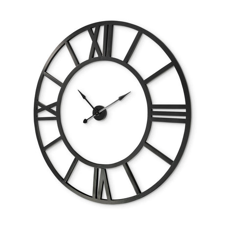 Stoke 54" Round Giant Oversized Industrial Wall Clock from Mercana - Luna Furniture