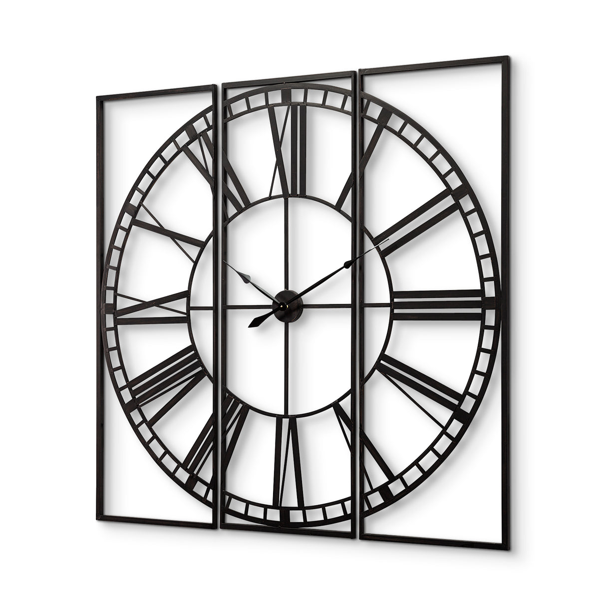 Norwood 60" Square Oversized+ Industrial Wall Clock from Mercana - Luna Furniture