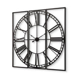 Norwood 60" Square Oversized+ Industrial Wall Clock from Mercana - Luna Furniture