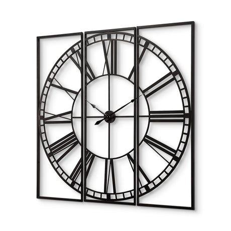 Norwood 60" Square Oversized+ Industrial Wall Clock from Mercana - Luna Furniture