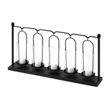 Erlen Black Metal Hanging Votive Five Candle Table Candle Holder from Mercana - Luna Furniture