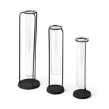 Beeker Set Of Three Black Metal Test Tube Style Vases from Mercana - Luna Furniture