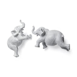 Maynard I Set of 2 Grey Elephant Wall Decorations from Mercana - Luna Furniture