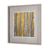 Aspen Trees 3 by Jamie Cook a Hand Embelished Textured Framed Photo Art Print Matted under Glass from Mercana - Luna Furniture