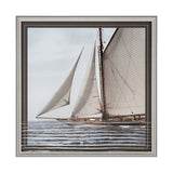 Sailing South by Jorge Llovet a Hand Embellished Textured Framed Photo Art Print Matted under Glass from Mercana - Luna Furniture