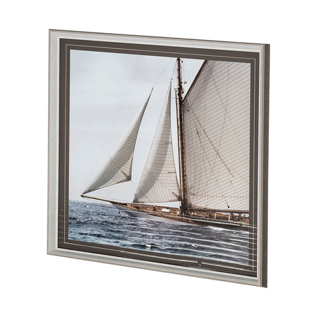 Sailing South by Jorge Llovet a Hand Embellished Textured Framed Photo Art Print Matted under Glass from Mercana - Luna Furniture