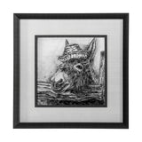 Donkey I by Mercana Studio a Hand Embellished Textured Framed Art Print Matted under Glass from Mercana - Luna Furniture