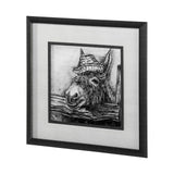 Donkey I by Mercana Studio a Hand Embellished Textured Framed Art Print Matted under Glass from Mercana - Luna Furniture