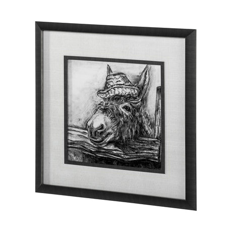 Donkey I by Mercana Studio a Hand Embellished Textured Framed Art Print Matted under Glass from Mercana - Luna Furniture