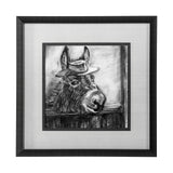 Donkey II by Mercana Studio a Hand Embellished Textured Framed Art Print Matted under Glass from Mercana - Luna Furniture