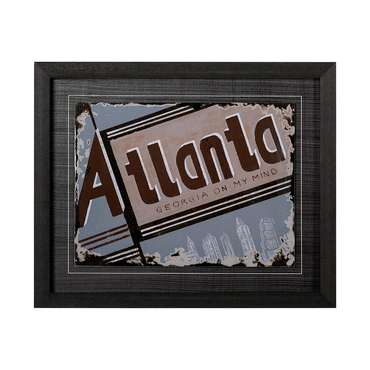 Atlanta by Alarm a Hand Embellished Textured Framed Art Print from Mercana - Luna Furniture