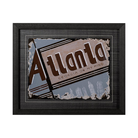 Atlanta by Alarm a Hand Embellished Textured Framed Art Print from Mercana - Luna Furniture