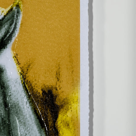Rhino Yellow by Mercana Studio a Hand Embellished Textured Framed Art Print Matted under Glass from Mercana - Luna Furniture