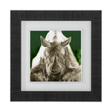Rhino Green by Mercana Studio a Hand Embellished Textured Framed Art Print Matted under Glass from Mercana - Luna Furniture