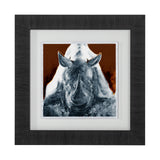 Rhino Burn Orange by Mercana Studio a Hand Embellished Textured Framed Art Print Matted under Glass from Mercana - Luna Furniture