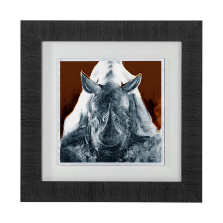 Rhino Burn Orange by Mercana Studio a Hand Embellished Textured Framed Art Print Matted under Glass from Mercana - Luna Furniture