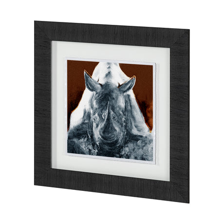 Rhino Burn Orange by Mercana Studio a Hand Embellished Textured Framed Art Print Matted under Glass from Mercana - Luna Furniture