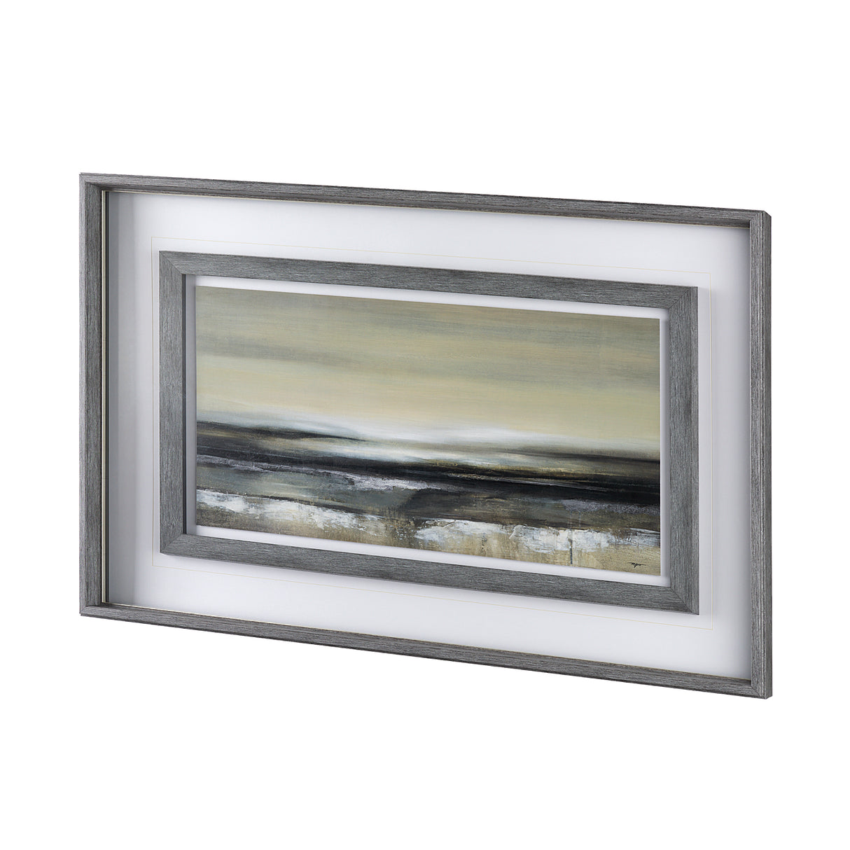 Silver Light by Pablo Rojerro a Hand Embellished Textured Framed Art Print Matted under Glass from Mercana - Luna Furniture
