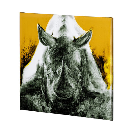 Rhino Yellow by Mercana Studio a Hand Embellished Textured Canvas from Mercana - Luna Furniture