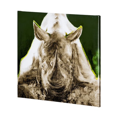 Rhino Green by Mercana Studio a Hand Embellished Textured Canvas from Mercana - Luna Furniture