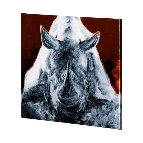 Rhino Burn Orange by Mercana Studio a Hand Embellished Textured Canvas from Mercana - Luna Furniture