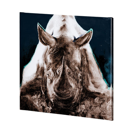 Rhino Blue by Mercana Studio a Hand Embellished Textured Canvas from Mercana - Luna Furniture