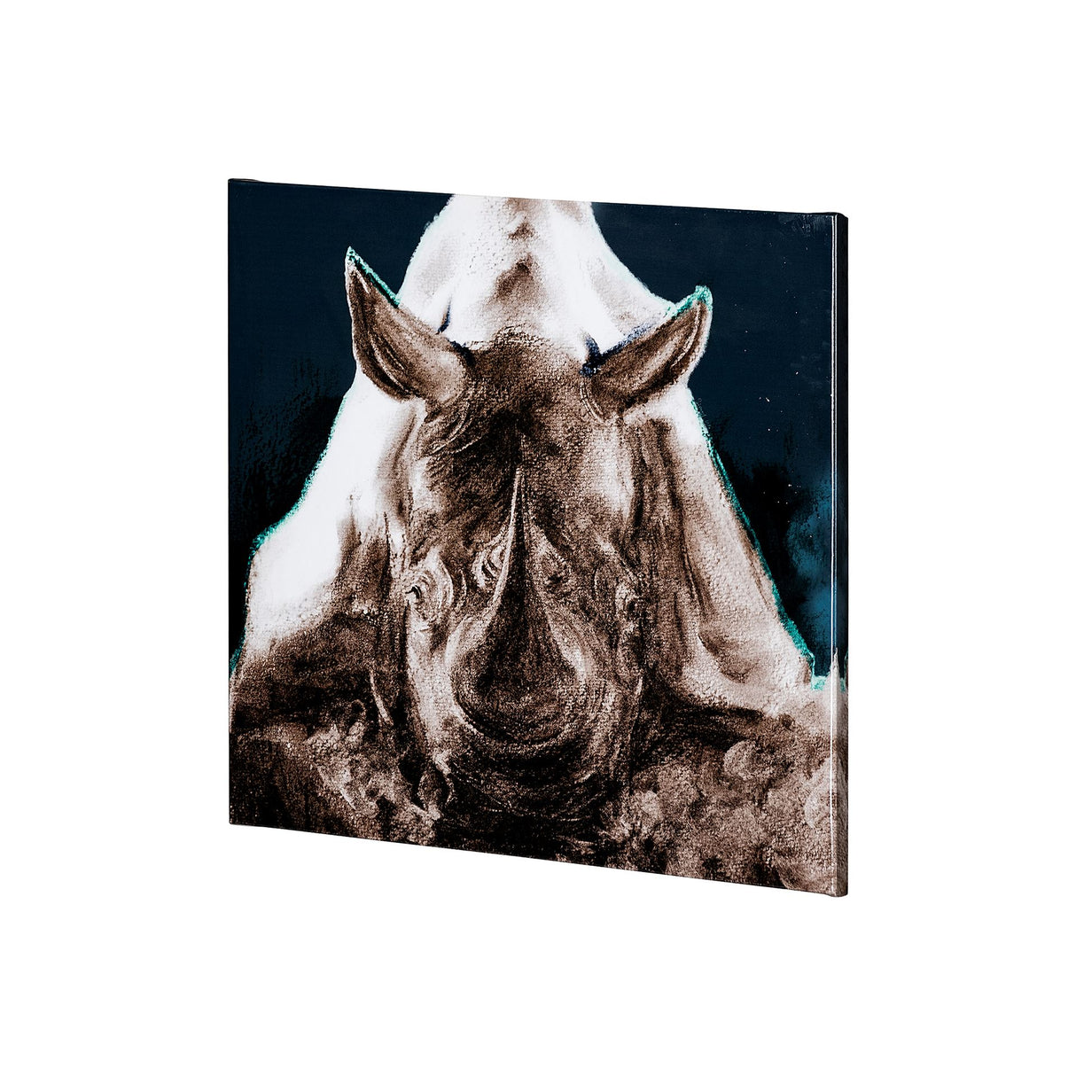 Rhino Blue by Mercana Studio a Hand Embellished Textured Canvas from Mercana - Luna Furniture