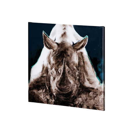 Rhino Blue by Mercana Studio a Hand Embellished Textured Canvas from Mercana - Luna Furniture